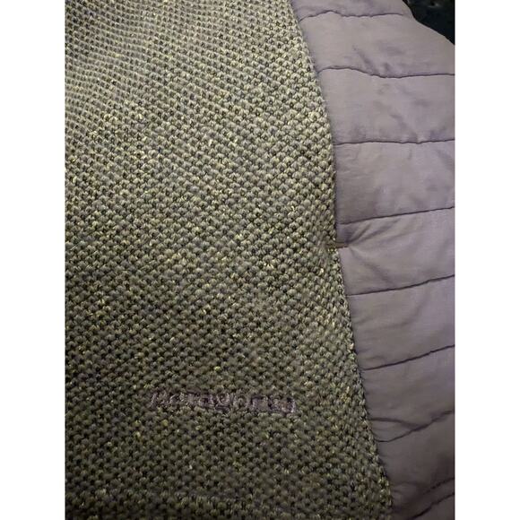 Vintage Patagonia Knit Fleece Pullover Women’s Quarter zip gray Quilted Panels - Picture 9 of 9